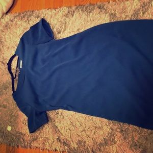 Blue knee length dress